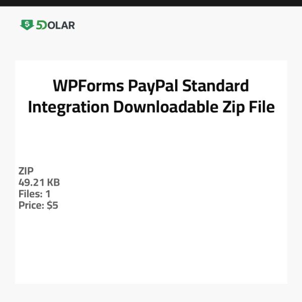 تكامل WPForms مع PayPal Standard - ملف مضغوط قابل للتنزيل