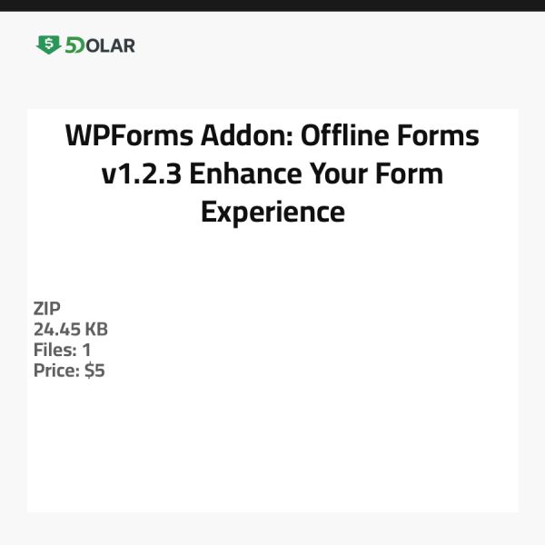 WPForms إضافة: النماذج غير المتصلة v1.2.3 - عزز تجربة النموذج الخاص بك