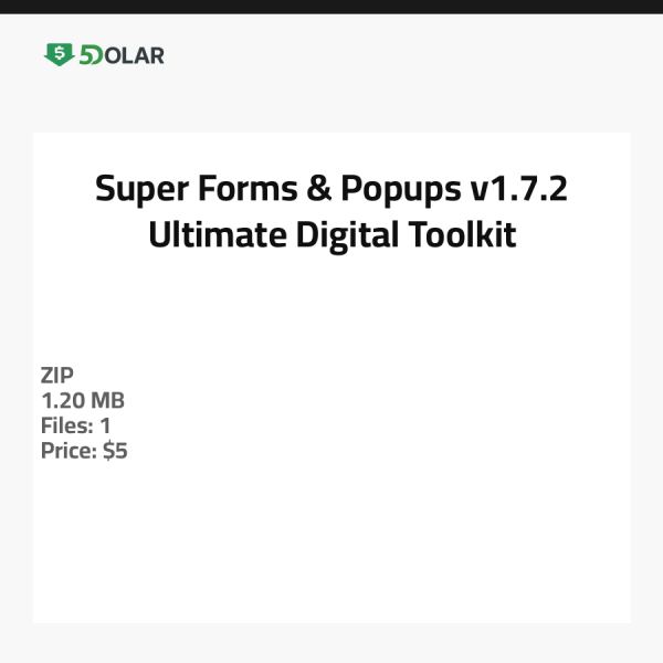 Super Forms & Popups v1.7.2 - Ultimate Digital Toolkit