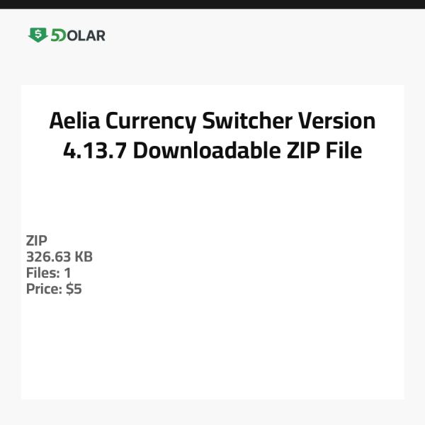 Aelia Währungsumrechner - Version 4.13.7 - Herunterladbare ZIP-Datei