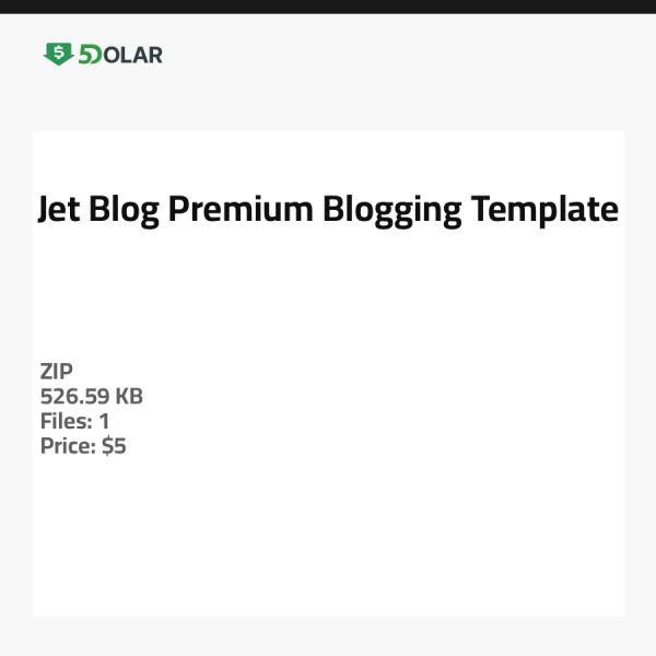 Jet Blog - Premium Blogging-Vorlage
