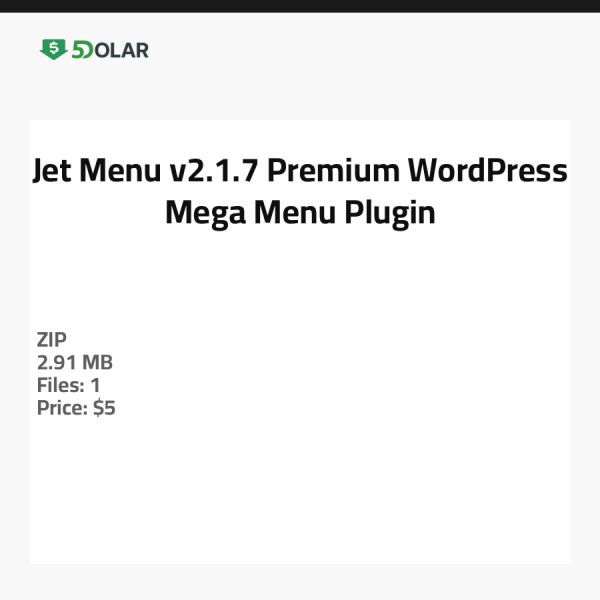 Jet Menu v2.1.7 - Premium WordPress Mega Menu Plugin