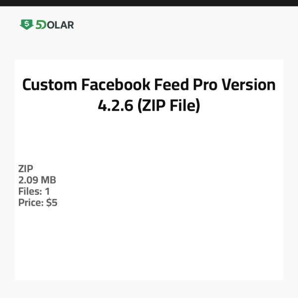 Benutzerdefinierter Facebook-Feed Pro - Version 4.2.6 (ZIP-Datei)