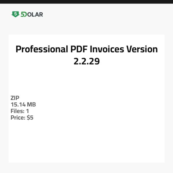 Professionelle PDF-Rechnungen - Version 2.2.29