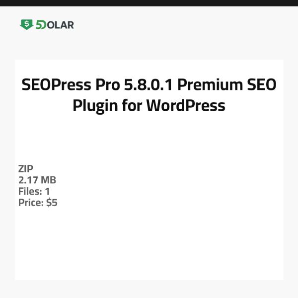 SEOPress Pro 5.8.0.1 - ملحق SEO متميز لـ WordPress