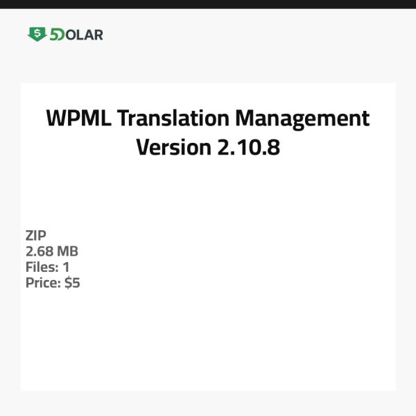 إدارة ترجمة WPML - الإصدار 2.10.8