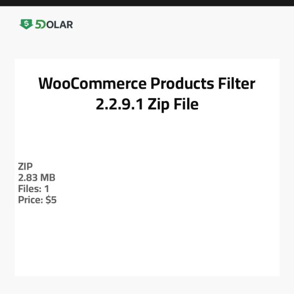 فلتر منتجات WooCommerce 2.2.9.1 - ملف مضغوط