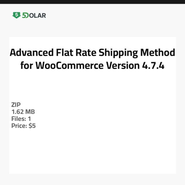 طريقة الشحن المتقدمة بسعر ثابت لـ WooCommerce - الإصدار 4.7.4