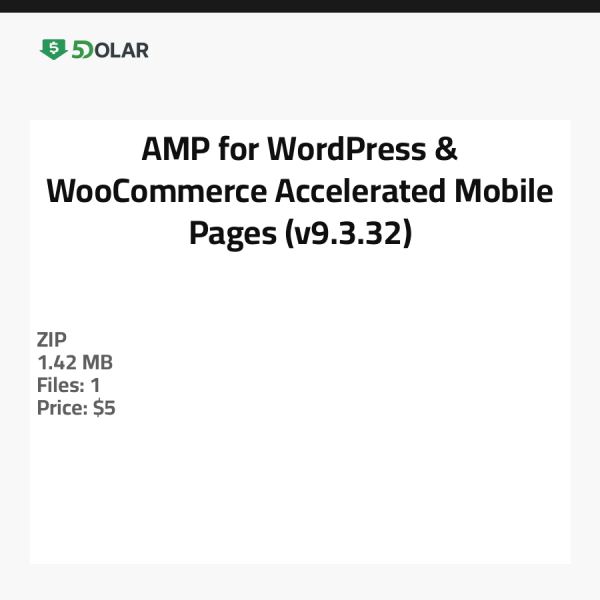 AMP für WordPress & WooCommerce - Accelerated Mobile Pages (v9.3.32)