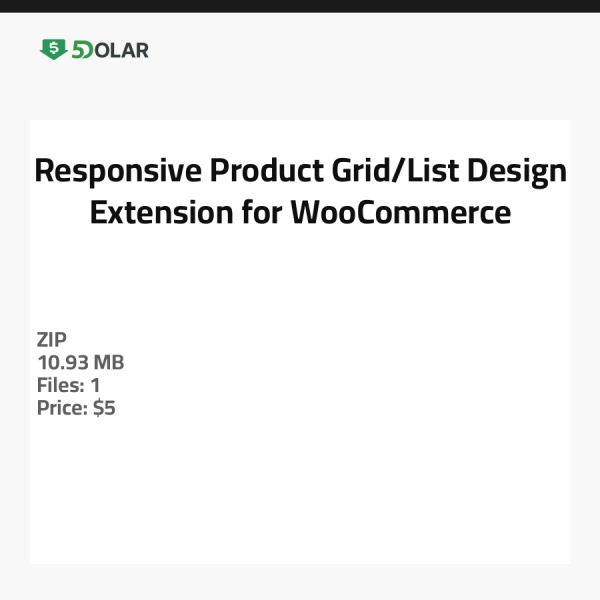 Responsive Produktgitter-/Listen-Design-Erweiterung für WooCommerce