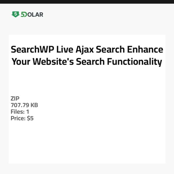 SearchWP Live Ajax Search - تعزيز وظيفة البحث في موقعك