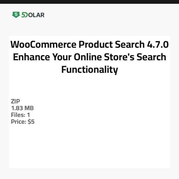 بحث منتجات WooCommerce 4.7.0 - تعزيز وظيفة البحث في متجرك الإلكتروني