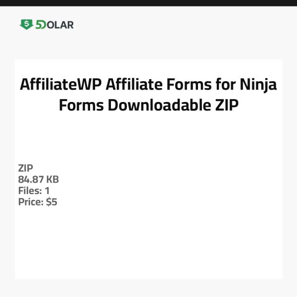 نماذج الشركاء من AffiliateWP لنماذج Ninja - ملف ZIP قابل للتنزيل