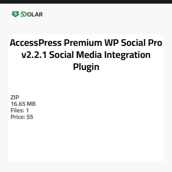 AccessPress Premium WP Social Pro v2.2.1 - ملحق تكامل وسائل التواصل الاجتماعي