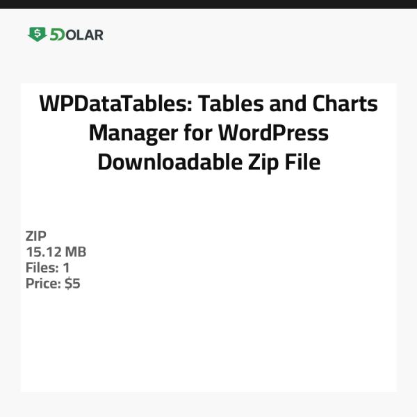WPDataTables: مدير الجداول والمخططات لـ WordPress - ملف مضغوط قابل للتنزيل