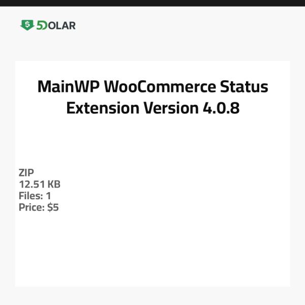 MainWP WooCommerce Status Extension - الإصدار 4.0.8
