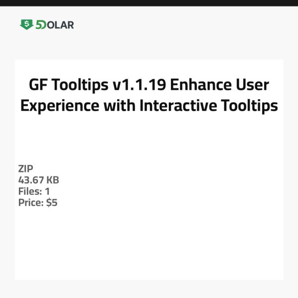 GF Tooltips v1.1.19 - تعزيز تجربة المستخدم مع تلميحات تفاعلية