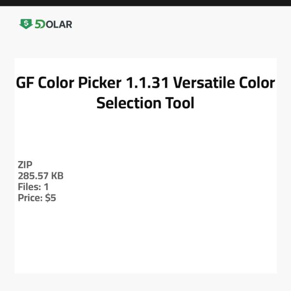 GF Color Picker 1.1.31 - أداة اختيار الألوان المتعددة الاستخدامات