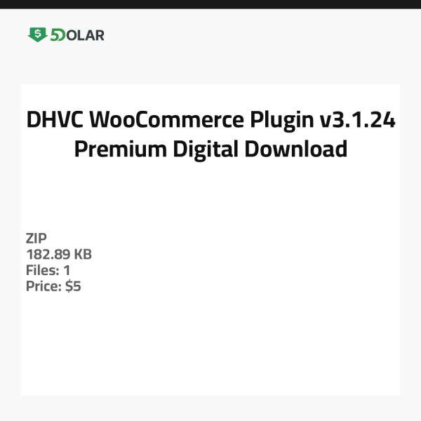 DHVC WooCommerce Plugin v3.1.24 - تنزيل رقمي مميز