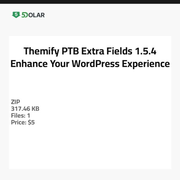 Themify PTB Extra Fields 1.5.4 - عزز تجربتك مع ووردبريس