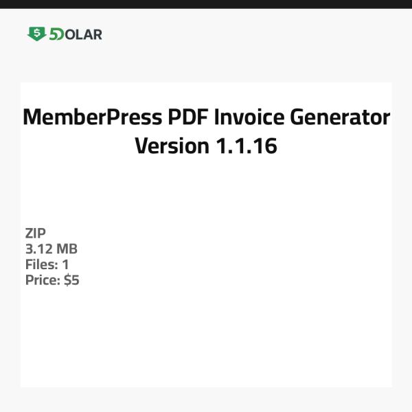 MemberPress PDF-Rechnungsgenerator - Version 1.1.16