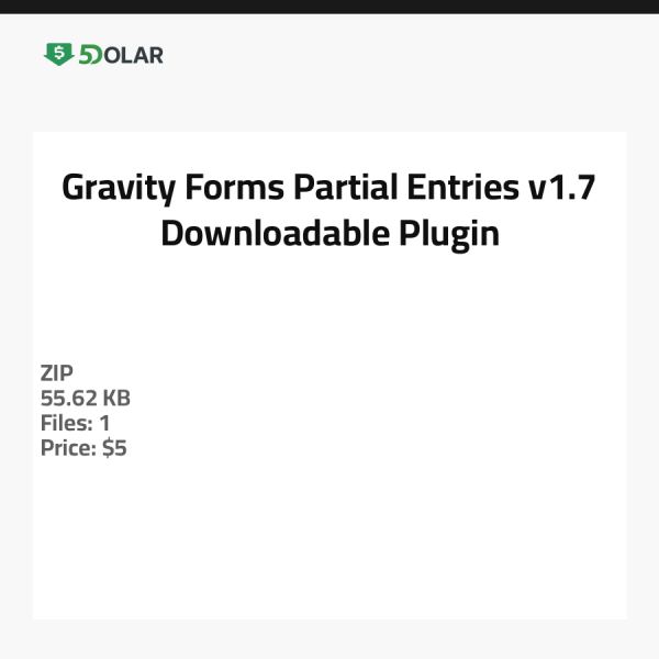 Gravity Forms Partial Entries v1.7 - Herunterladbares Plugin