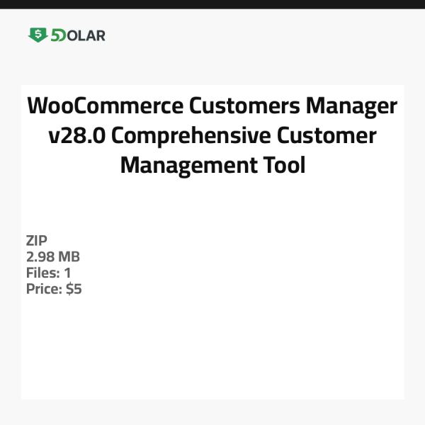 WooCommerce Kundenmanager v28.0 - Umfassendes Kundenmanagement-Tool