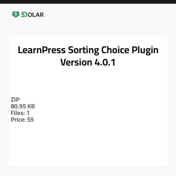 إضافة LearnPress لاختيار الفرز - الإصدار 4.0.1