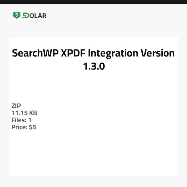 SearchWP XPDF Integration - Version 1.3.0