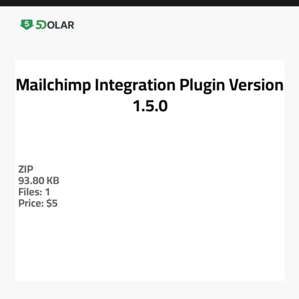 Mailchimp-Integrationsplugin - Version 1.5.0
