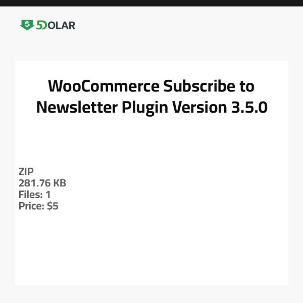 ملحق WooCommerce للاشتراك في النشرة الإخبارية - الإصدار 3.5.0