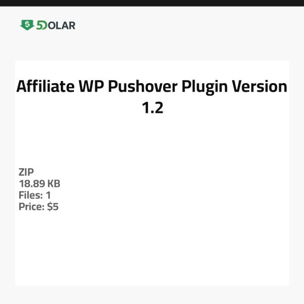 إضافة Affiliate WP Pushover - الإصدار 1.2