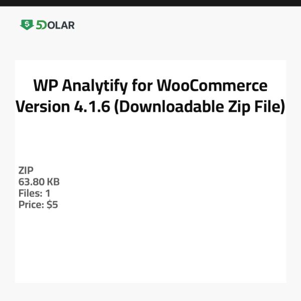 WP Analytify لـ WooCommerce - الإصدار 4.1.6 (ملف مضغوط قابل للتنزيل)