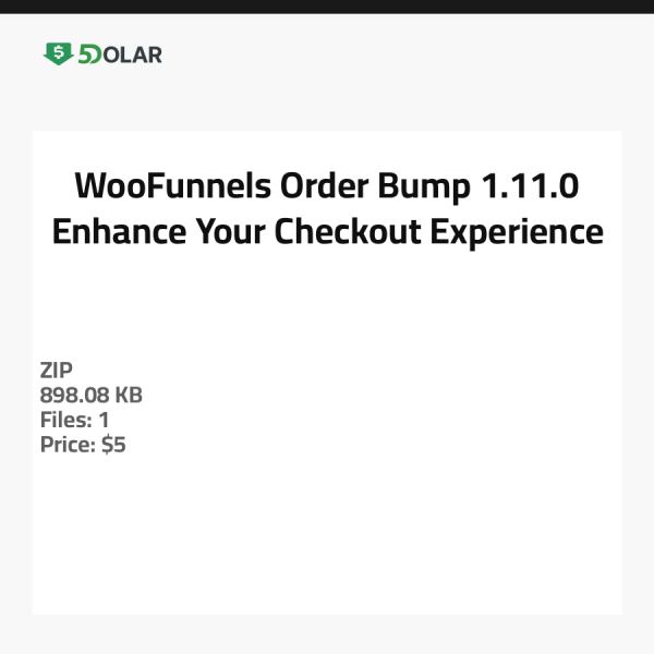 WooFunnels Order Bump 1.11.0 - حسّن تجربة الدفع الخاصة بك