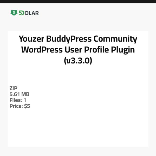 Youzer - BuddyPress Community WordPress Benutzerprofil-Plugin (v3.3.0)