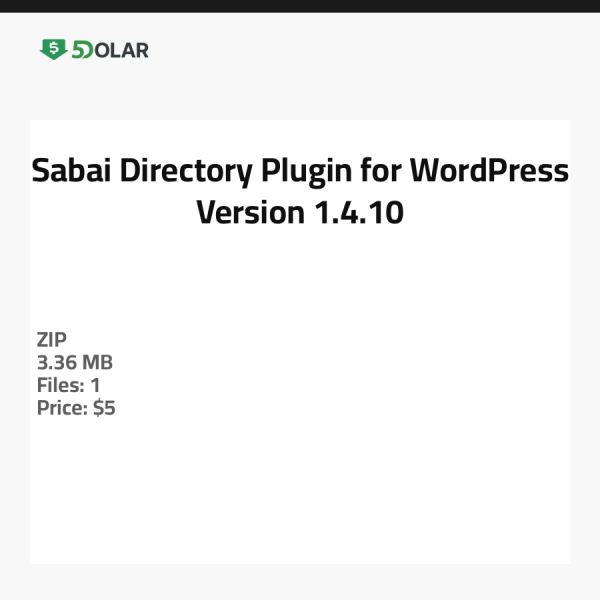 Sabai Directory Plugin für WordPress - Version 1.4.10