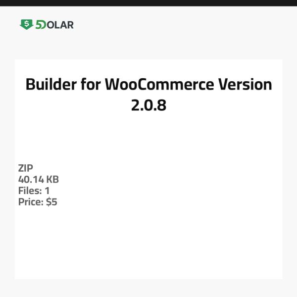 الباني لـ WooCommerce - الإصدار 2.0.8
