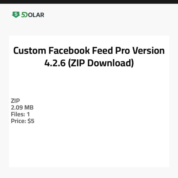 Custom Facebook Feed Pro - Version 4.2.6 (ZIP-Download)