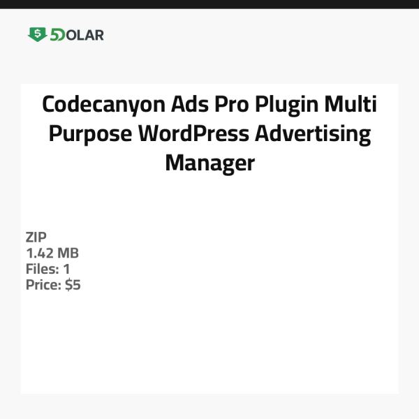 إضافة Codecanyon Ads Pro - مدير إعلانات ووردبريس متعدد الأغراض