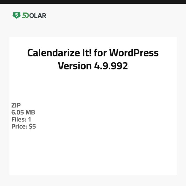 Calendarize It! لـ WordPress - الإصدار 4.9.992