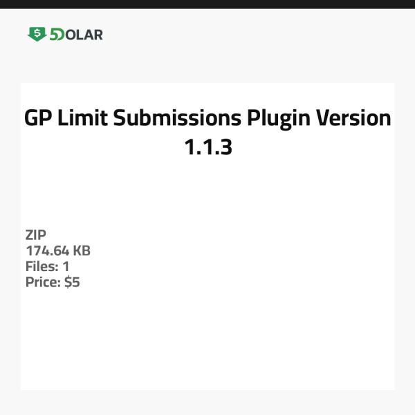إضافة GP Limit Submissions - الإصدار 1.1.3