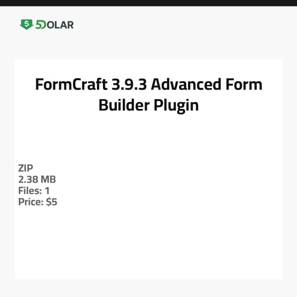 FormCraft 3.9.3 - Fortgeschrittenes Formular-Builder-Plugin