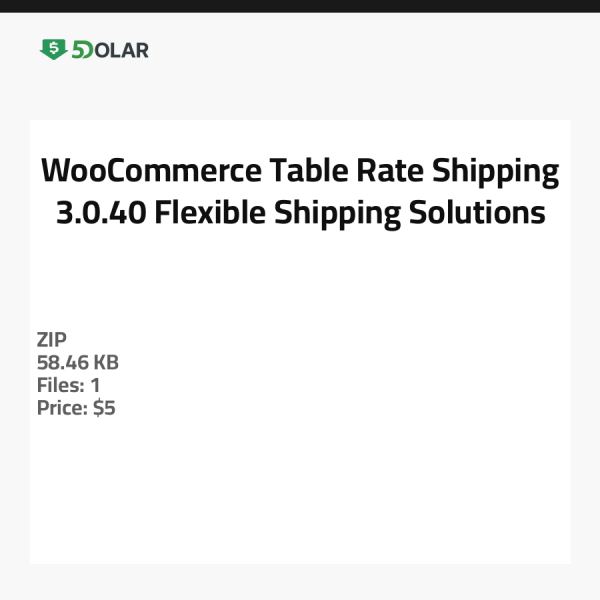 WooCommerce Table Rate Shipping 3.0.40 - Flexible Versandlösungen