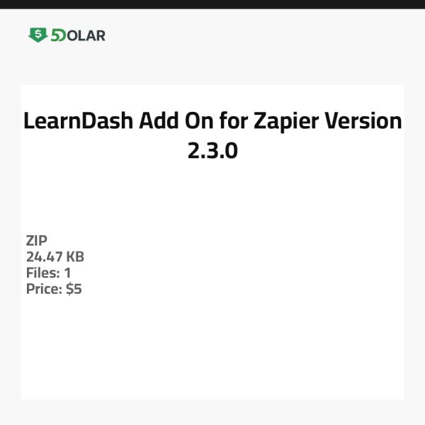 LearnDash Add-On für Zapier - Version 2.3.0