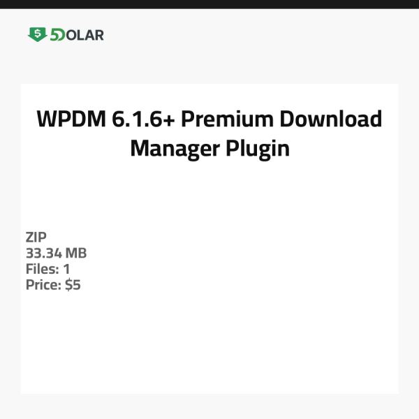 WPDM 6.1.6+ - Premium Download Manager Plugin