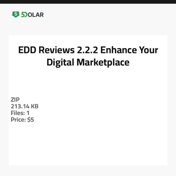 EDD Bewertungen 2.2.2 - Verbessern Sie Ihren digitalen Marktplatz