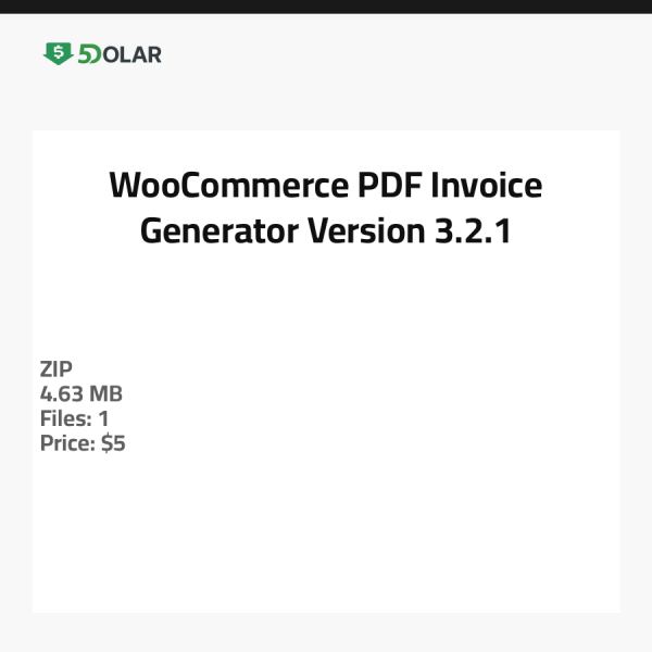 مولد فواتير PDF لـ WooCommerce - النسخة 3.2.1
