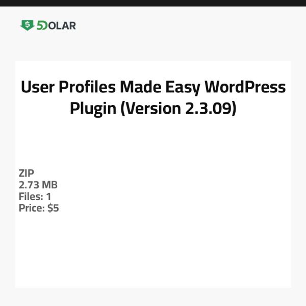 ملفات المستخدمين بسهولة - إضافة ووردبريس (الإصدار 2.3.09)