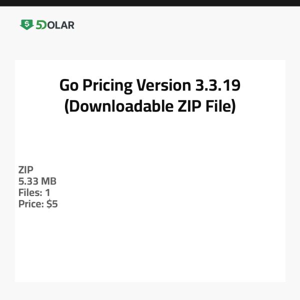 Go Pricing - Version 3.3.19 (Herunterladbare ZIP-Datei)
