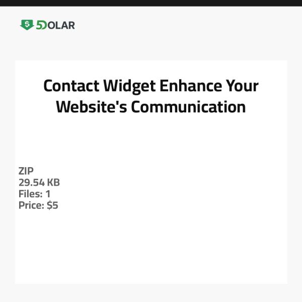 Kontakt-Widget - Verbessern Sie die Kommunikation Ihrer Website